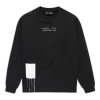 Li-ning Cf Sports Living Series Alphabet Embroidered Loose Round Neck Pullover 'black'