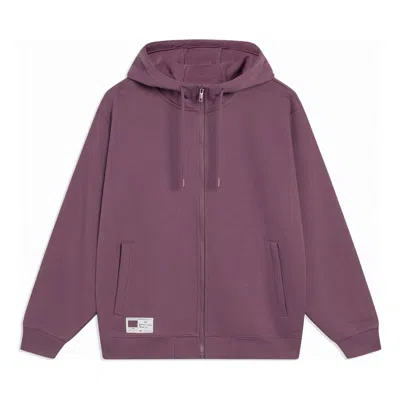 Li-ning Chinese Color Label Logo Hoodie 'purple' In Brown