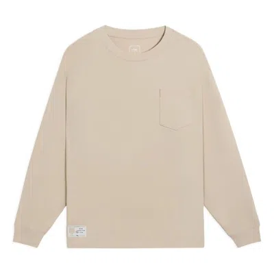 Li-ning Chinese Color Pocket Long Sleeve T-shirt 'light Brown' In Neutral