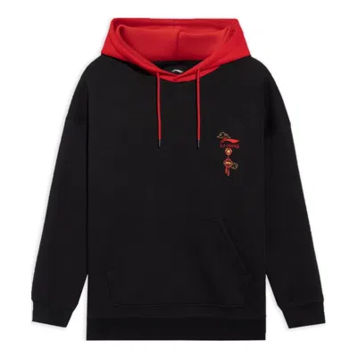 Li-ning Chinese New Year Graphic Hoodie 'black Red'