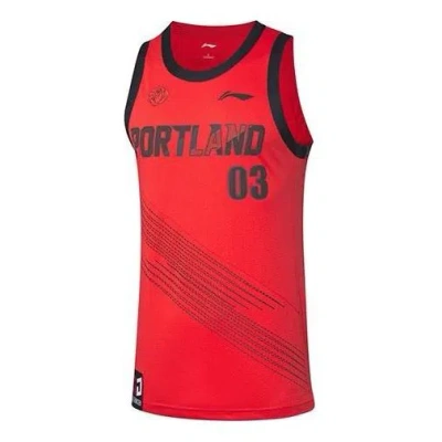 Li-ning C.j. Mccollum-1 Basketball Jersey 'red Black'