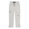 Li-ning Cj Mccollum Graphic Straight Sweatpants 'light Grey' In White
