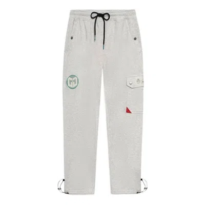Li-ning Cj Mccollum Graphic Straight Sweatpants 'light Grey' In White