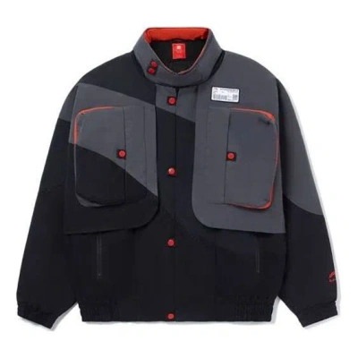 Li-ning Color Block Cargo Jacket 'black Grey'