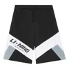 Li-ning Color Block Graphic Shorts 'black White'