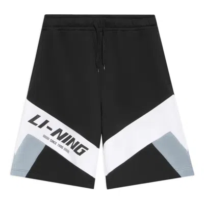Li-ning Color Block Graphic Shorts 'black White'