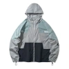 Li-ning Colorblock Sports Hooded Jacket 'grey Green' In Multi
