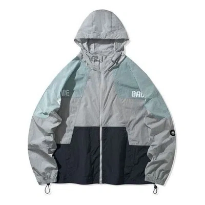 Li-ning Colorblock Sports Hooded Jacket 'grey Green' In Multi