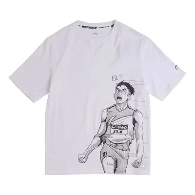Li-ning Comic Graphic T-shirt 'white' In Gray