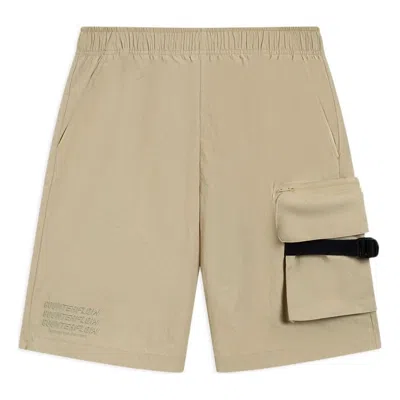 Li-ning Counterflow Embroidery Logo Cargo Shorts 'khaki' In Neutral