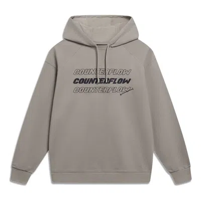 Li-ning Counterflow Graphic Hoodie 'grey' In Gray