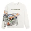 Li-ning Counterflow Graphic Sweatshirt 'beige' In White