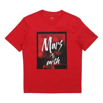 Li-ning Counterflow Mars To Earth Graphic T-shirt 'red'
