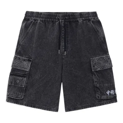 Li-ning Denim Cargo Shorts 'washed Black'