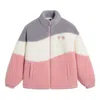 Li-ning Embroidered Color Block Polar Fleece Jacket 'multi-color' In Pink