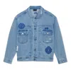 Li-ning Embroidered Denim Jacket 'denim Blue'
