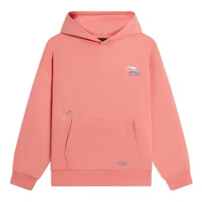 Li-ning Embroidered Logo Hoodie 'orange' In Brown