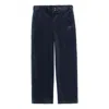 Li-ning Embroidered Logo Woven Straight Pants 'midnight Navy' In Blue