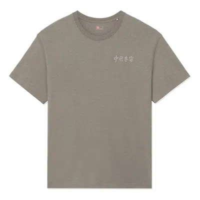Li-ning Embroidery Logo T-shirt 'taupe' In Gray