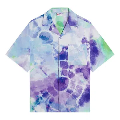 Li-ning Endless Summer Festival Tie-dye Shirt 'multi-color' In Blue