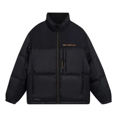 Li-ning Essential Logo Down Jacket 'black' In Multi