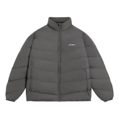 Li-ning Essential Logo Down Jacket 'grey' In Gray