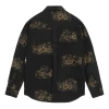 Li-ning Gold Series Totem Full Print Loose Jacket 'black Gold'