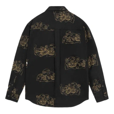 Li-ning Gold Series Totem Full Print Loose Jacket 'black Gold'