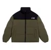 Li-ning Graphic Color Block Down Jacket 'black Olive Green'