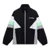 Li-ning Graphic Color Block Jacket 'black White Green' In Multi
