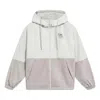 Li-ning Graphic Color Block Windbreaker 'white Grey' In Multi
