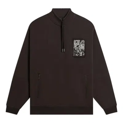 Li-ning Graphic Half Zip Sweatshirt 'dark Brown'