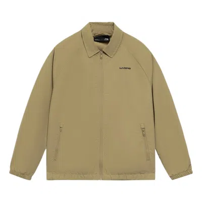 Li-ning Graphic Jacket 'khaki' In Green
