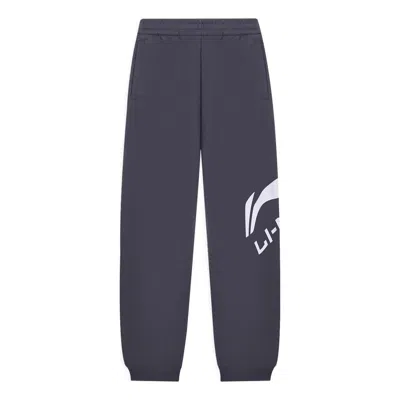 Li-ning Graphic Joggers Sweatpants 'grey' In Blue