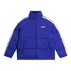 Li-ning Graphic Short Down Jacket 'blue' In Black
