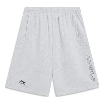 Li-ning Graphic Straight Shorts 'grey' In Gray