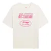 Li-ning Graphic T-shirt 'beige Pink' In White