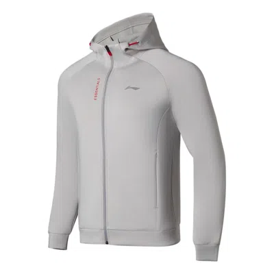 Li-ning Gym Hooded Coat 'grey' In Gray