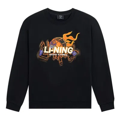 Li-ning Hoops Comic Graphic Sweatshirt 'black'