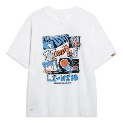 Li-ning Hoops Comic Graphic T-shirt 'white'