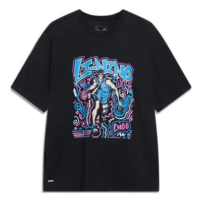 Li-ning Hoops Comics Graphic T-shirt 'black'