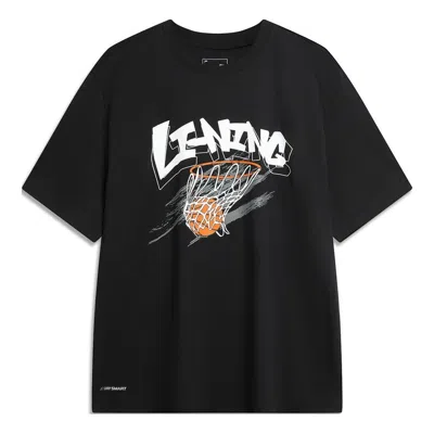 Li-ning Hoops Graphic T-shirt 'black'