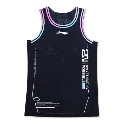 Li-ning Jimmy Butler Logo Basketball Jersey 'black' In Blue