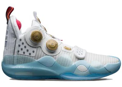 Pre-owned Li-ning Lining Way Of Wade 8 Home Jersey Retirement Sneakers In White/ice Blue/red In Multi