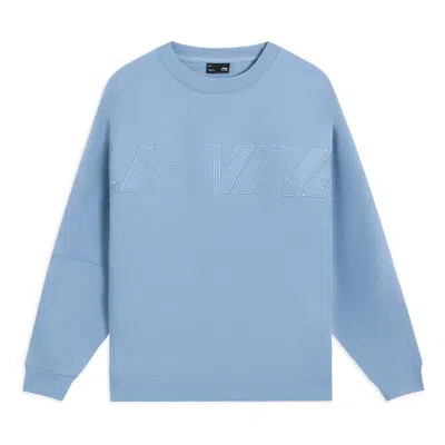 Li-ning Logo Knit Sweatshirt 'light Blue'