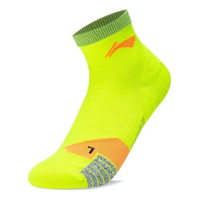 LI-NING LI-NING LOGO MID CUT SOCKS 'NEON YELLOW'