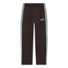 Li-ning Logo Side Striped Pants 'brown Green' In Black