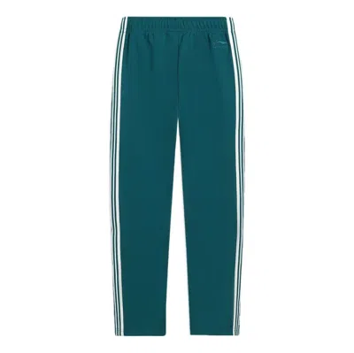 Li-ning Logo Side Striped Pants 'green Teal'