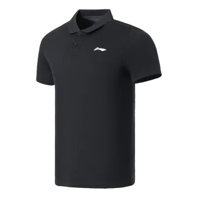 Li-ning Logo Training Polo Shirt 'black'