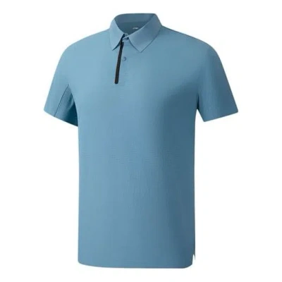 Li-ning Logo Training Polo Shirt 'blue'
